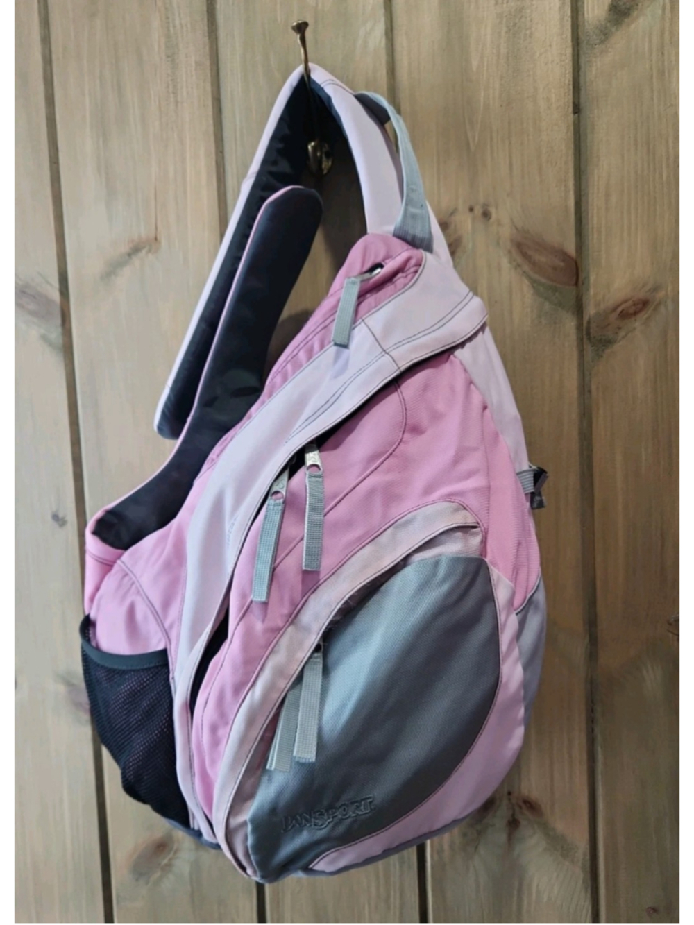 Jansport Over Shoulder Backpack One Strap Sling Backpack Pink Y2K Excellent